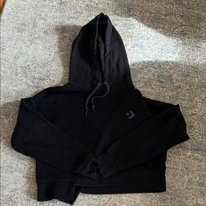 Converse Black Cropped Hoodie